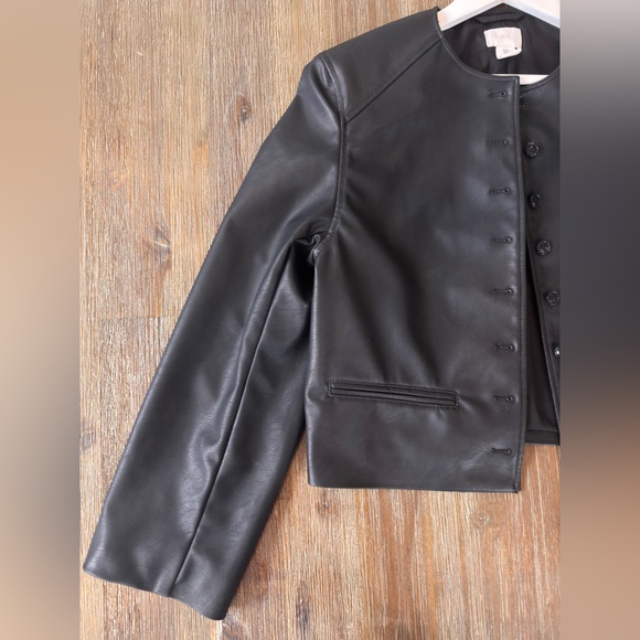 H&M Black faux Leather Women's Jacket - Picture 4 of 9
